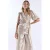 Freebird satijnen wide leg high waist broek champagne