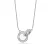 Damesketting Zilveren Circles met Cubic Zirconia in 925 Sterling Zilver BICLL039