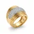 Luxenter Ring met glanzende zirkonia, afgewerkt in 18 karaats geelgoud – Lilfu