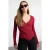 TRENDYOLMİLLA Dames Bordeaux Effen Lang Getailleerd Blouses