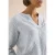 Cecil Dames Blouse met 3/4 mouwen en gespleten hals in linnen in Groen