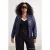 Trendyol Curve Dames Donkerblauw Effen Lang Regular fit Grote maten Jassen