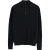 Marineblauwe kabeltrui met halve ritssluiting en Rigby Go-logo