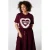 MS Mode T-shirt Plus Size met print – donkerrood