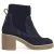 White Stuff Knitted Suede Heeled Boot Dark Navy