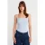Slim Fit Geribbelde Katoenen Camisole Top