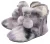 Dunlop – Dames Fluffy Pom Pom Geheugenfunctie Slippers (7, Grijs/Wolkmuis)