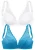 PETITE FLEUR BH  blauw / wit