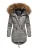 Marikoo dames winterjas met afneembare imitatiebontkraag & taillekoord