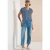 Cecil Dames Shirt met korte mouwen en kanten detail in Blauw