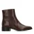 Manfield – Dames – Donkerbruine leren enkellaarsjes –
