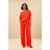 By-Bar Robyn Satin Stripe Pant Bright Poppy
