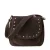 DSTRCT suede crossbody tas met studs donkerbruin