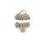 Salted Stories crop bikini met ruches ecru