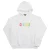 Dsquared2 veelkleurige DSQ2-logo witte hoodie