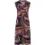 Mouwloze Empire Line-jurk in moerbei print