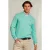 River Woods Normal Fit Basic Cotton V-neck Pullover Gimlet Mix Green