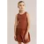 WE Fashion zomerjurk rib gebreid brique
