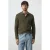 Mango Man regular fit gebreide polo – donkergroen