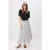 TRENDYOLMİLLA Dames Ecru Stippen Maxi Rokken