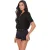 I Saw It First Dames/Dames Gehaakte Top (Zwart)