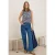 Cecil Dames Bedrukte top met trekkoord in Blauw