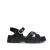 Manfield leren sandalen zwart
