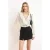 TRENDYOLMİLLA Dames Zwart Effen Kort / Mini Taille Elastisch Skort Rokken
