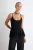 TRENDYOLMİLLA Dames Zwart Effen Mouwloos Getailleerd Blouses