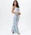 Dobby Bloemen Chiffon Spaghetti Maxi Jurk