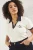 Trendyol Curve Dames Ecru Slogan Kort Regular fit Grote maten Blouses