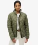 Fuji Lite jas met Ruitvormige Wattering Groen