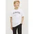 JACK & JONES JUNIOR T-shirt JJECALEB VARSITY met logo wit