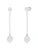 Valero Pearls Oorbellen  zilver / parelwit