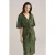 We Fashion Dress Mid Length Dark Green