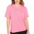 Blank Essentials Dames-T-shirt met logo uit de Essentials-collectie in boyfriend-stijl (Pop Roze)