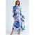 Abstracte Print Midi-jurk met Choker Kraag