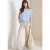 Cecil Dames Shirt met korte mouwen en rimpels in Blauw
