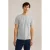 WE Fashion basic slim fit t-shirt light grey melange