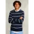 River Woods Slim Fit Striped Pima Cotton Sweater French Dark Mix Blue