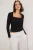 TRENDYOLMİLLA Dames Zwart Effen Lang Getailleerd Blouses