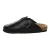 EVER AU Vrouwen Pintail Leren Comfort Klomp Sandalen – Zwart Leer