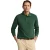 Donkergroene polo met lange mouwen, regular fit en geborduurd Rigby Go-logo