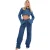 I Saw It First Denimjeans met rits en wijde pijpen voor dames (Middenblauw)