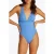 Tommy Hilfiger Plunge One Piece Swimsuit Azure