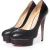 Charlotte Olympia Zwarte leren plateau pumps