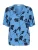 Kaffe Blouse ‘KA Ariana’  azuur / zwart