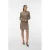 VERO MODA korte jurk rib gebreid bruin
