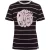 Pretty Green Heren-T-shirt met strepen en logo (Zwart)
