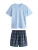 Next Pyjama kort  lichtblauw / donkerblauw